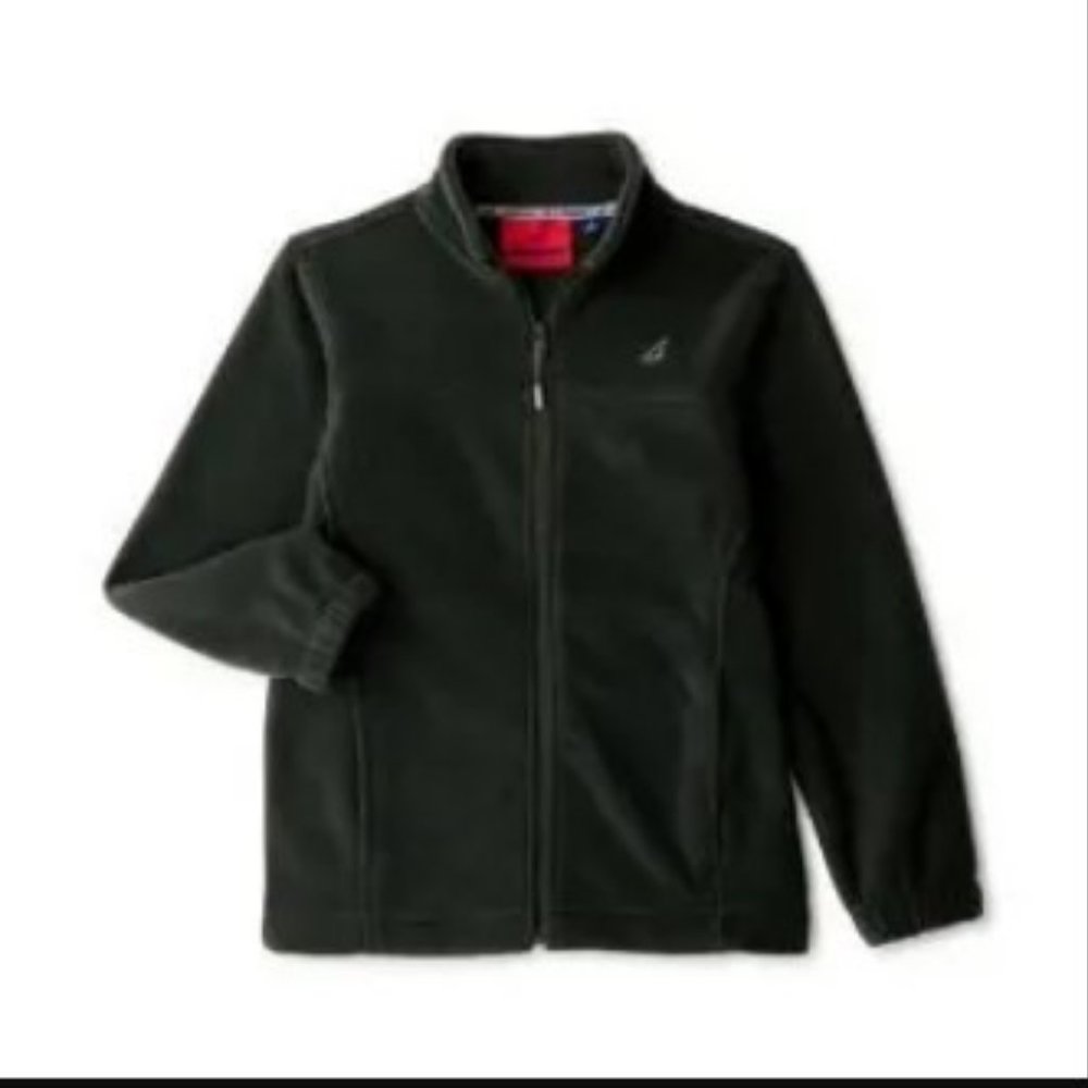 Atlantis Boys Solid Polar Fleece Zip-Up Jacket-Color olive green